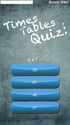 Times tables quiz! (Multiplication trainer)